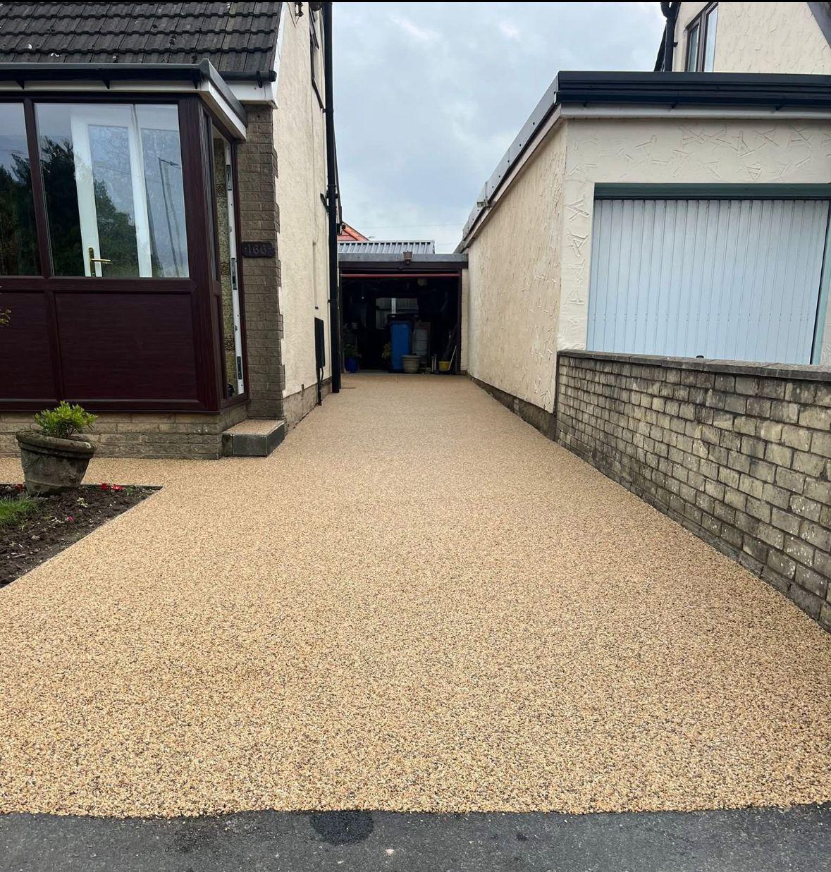Completed driveway